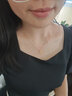 蒂蔻（Tico）足金浪漫爱心形黄金吊坠女3D硬桃心配18K金项链送女朋友生日礼物 实拍图