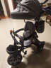BAOLEJUN【双向推行】儿童三轮车脚踏车小孩宝宝幼儿童车1-6岁轻便手推车 黑灰【双向推行】塑胶胎+音乐 实拍图