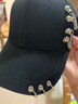 小众鸭舌帽男潮酷帅潮流网红帽子潮男学生街头百搭韩版嘻哈棒球帽 黑色 可调节 实拍图