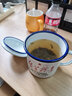 莱啊个性搪瓷杯复古马克杯带盖大号创意水杯茶杯男办公室怀旧老式茶缸 加厚黑边我要发达 700ml 实拍图