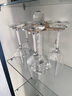 Luxury Flowers创意水晶玻璃金箔红酒杯高档钻石葡萄酒杯水晶高脚杯酒具皮箱套装 高款醒酒器+杯架+6只白钻 600ml 实拍图