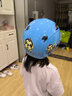 Andes HELMET小孩儿童3c头盔电动车头盔可爱卡通女童夏季防雨女安全帽四季通用 蓝恐龙【3C认证】送耳朵透明中镜 均码 实拍图