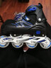 SOFT 轮滑鞋成人溜冰鞋儿童初学者可调码直排轮男女旱冰鞋刷街 蓝色【店长推荐】带头盔+护具 XL【适合42-45】全闪+可调节 实拍图