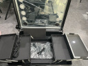 OBOX欧博斯行李箱专业拉杆化妆箱带灯镜子支架PC箱化妆师专用跟妆箱子 黑色PC音乐款 24英寸有支架 实拍图