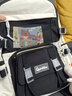 酷咖书包初中女生大容量韩版可爱高中大学生双肩背包 黑色（带鸭子挂件+徽章+卡片） 实拍图