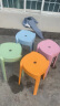 奥伦福特 凳子家用塑料凳子客厅圆凳餐椅餐凳高凳板凳胶凳加厚可叠放凳子 加厚四把装-橙绿粉蓝 晒单实拍图