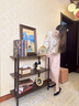 小匠材书架落地家用实木简易书柜置物架子多层储物收纳架胡桃色3层80 实拍图