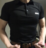 GEKM 速干运动POLO衫男紧身衣肌肉健身上衣兄弟健身教练工服 黑色 M 【建议125-135斤左右】 实拍图