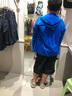 特步儿童童装男女童小中大童百搭连帽运动针织防晒衣 皇家蓝 165cm 实拍图