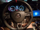 奥迈尔 斯柯达明锐真皮手缝方向盘套速派 科迪亚克柯珞克野帝yeti昕锐昕动汽车改装把套冬四季改装把套 碳纤维+黑皮打孔 实拍图