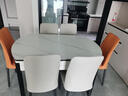 晨巢 岩板餐桌 实木餐桌椅组合现代简约可伸缩折叠吃饭桌子餐厅家具 黑白框架哑光雪山白-505软包椅 1.35米一桌八椅-12MM岩板厚度 实拍图