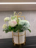 爱已装糖假花摆件仿真花塑料花牡丹花仿真植物陶瓷花瓶客厅装饰 绿色 实拍图