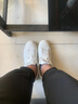 回力男鞋小白鞋冬季板鞋男士百搭款休闲轻便运动纯白色简约平底鞋子男 白黑色 43 实拍图