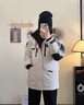 波司登（BOSIDENG）【反季】冬季极寒羽绒服鹅绒于适同款男女情侣款短款大毛领外套 【趋势爆款】燕麦色7185 1 XS 155/80A 体重约110以内卡码拍大 实拍图