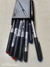 白雪（snowhite） 直液式走珠笔针管型学生黑色中性笔签字笔考试碳素水笔水性笔 157黑色12支（加粗0.7） 实拍图