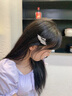 卡玛伦天鹅发夹女头饰后脑勺成人发卡横夹发饰卡子一字夹七夕情人节礼物 天鹅发夹可刻字定制 实拍图