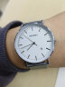 BenKen学生手表男超薄防水石英表男士高中生考试青少年中学生简约 银壳*白面-银丝网钢带 可刻字贺卡 实拍图