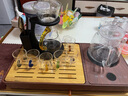 功夫玻璃茶具套装家用一体电陶炉煮茶器茶盘整套茶台三合一养生花茶壶烧水壶加厚耐热泡茶壶 悦(一体炉盘/胡)进水壶+自动(楼阁)+六色把 实拍图