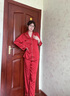 浪莎本命年情侣睡衣女春秋季冰丝马年红色男士新年结婚礼物家居服套装 爱心红/双长款（礼盒装） L 女单套【建议体重100-120斤】 实拍图