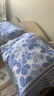 沐凡 枕巾 纯棉加厚 一对2条装四季柔软透气全棉卡通情侣单人枕头巾 五瓣花蓝色一对 75cm*50cm 实拍图