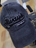 欧美范ins原宿复古洗水做旧牛仔棒球帽子男女街头百搭鸭舌帽 黑灰色 可调节 实拍图