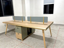 沃霖 E0轻奢办公桌椅现代办公桌办公室办公桌工作台环保高级屏风工位 2.4米四人位（中置柜款） 常规 实拍图