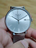 MBK手表男机械表原装进口机芯欧美瑞士风格时尚潮流全自动男表商务超薄夜光防水男士腕表 本色白面钢带 罗马刻度【进口机芯】 实拍图