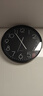 挂钟客厅钟表简约北欧时尚家用时钟挂表现代创意个性石英钟新款 黑底黑边 16英寸 直径40厘米（客厅更大气） 实拍图