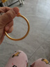 梦幻时光素圈黄金手镯古法纯金包银实心999足金镯子 送女友情人节生日礼物 古法包金手镯【54#】 实拍图