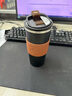 格律（GELU） 咖啡杯便携保温杯不锈钢提手杯喷陶内胆水杯随手杯办公室杯子 绅士黑-500ml 实拍图