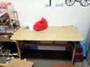 编草人餐桌椅组合家用饭桌子小户型简约公寓快餐出租商用长方形电脑桌 原木色【送货到家】现货速发 120cm 【宽60CM】单桌子 实拍图
