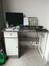 人文成家电脑桌台式家用办公电脑桌椅套装学习书桌带锁抽屉小户型写字桌子 【实木生态板】单抽松木色100cm 实拍图