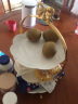佳亿厨连欧式蛋糕托盘点心架下午茶甜品盘生日婚庆糖果盘多层糕点水果盘子 金色三层架和白色蝴蝶盘*3 实拍图