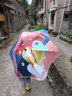 左都儿童雨伞女孩幼儿园长柄伞男孩小学生圆角伞黑胶防晒伞太阳伞 奇趣世界-星外来客 实拍图