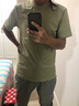 AK ARMY纯棉重磅短袖t恤男夏季款男士休闲百搭圆领复古体恤纯色打底衫 橄榄绿 M 实拍图