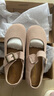 ZHR则则勃肯拖鞋女夏季新款懒人一脚蹬外穿一字带凉鞋百搭配裙平底凉拖女 卡其色 38 实拍图
