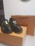 TOD'S【特惠6折】官方女士TIMELESS大T扣皮革乐福鞋高跟单鞋 黑色 38 实拍图