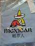 稻草人（MEXICAN）纯棉短袖t恤男夏季半袖体恤衫韩版宽松圆领打底上衣 雾霾蓝 4XL 实拍图