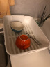 ASVEL日本进口厨房控水碗架置物架 家用碗筷沥水篮沥水架碗碟架碗盘餐具收纳架 白色-宽 实拍图