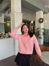 喜诗莱卫衣女连帽2026春秋新款小清新韩版学院风宽松慵懒风小个子套装女 粉色卫衣+灰休闲裤 881# XL 建议125-140斤 实拍图