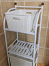 索尔诺（SuoErnuo）厨房置物架落地客厅卫生间浴室收纳置物架调料架出租大容量储物架 四层白色【34*29*114cm】 实拍图
