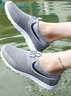 舒缦孝足老人鞋男新品春季防滑软底爸爸鞋妈妈中老年人单鞋女运动休闲鞋男透气懒人一脚蹬套脚健步鞋网面轻便 9059灰蓝男款 39 实拍图