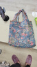 蕙意蕙可折叠环保购物袋中号结实超市轻便时尚买菜包收纳结实耐用手提袋 小鸟菊花 实拍图