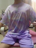 迪士尼（DISNEY）童装儿童女童速干短袖套装T恤运动中裤两件套24夏DB321UE28蓝140 晒单实拍图