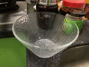 乐唯诗（NERVISHI） 创意玻璃透明水果沙拉碗 家用玻璃碗甜品碗蔬菜料理碗加厚早餐碗 孔雀浮雕浅盘*【7.8英寸*1】 实拍图