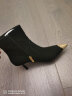 73Hours女鞋超能力冬季新款尖头黑色欧美通勤高跟短靴时装靴 黑色 35 晒单实拍图