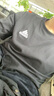 阿迪达斯（adidas）短袖男装 25夏新款运动服纯棉透气舒适跑步半袖休闲圆领时尚t恤衫 经典黑/纯棉-柔软亲肤/主推款 L 码【175-180cm/150-160斤】 实拍图