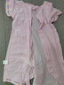 优奇婴儿衣服夏季薄款纯棉短袖连体衣新生儿衣服男女宝宝睡衣哈衣爬服 短袖【荆粉】闭档 80cm 实拍图