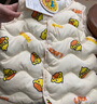 G.DUCK KIDS小黄鸭棉马甲儿童男童女童秋冬季中小童宝宝坎肩加厚打底保暖背心 白色 90 （建议身高70-80cm宝宝） 实拍图