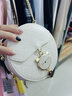稻草人女包猫咪可爱迷你小包包女链条包单肩斜挎小包女小圆包送女友礼物 78959-1M米白 实拍图